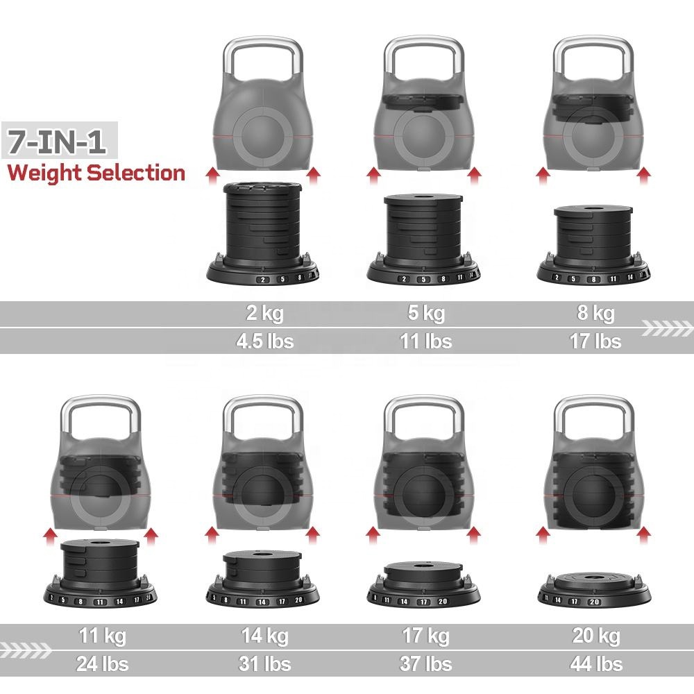 7 in 1 Adjustable Kettlebell G - Dumbbell Set 评论和价格