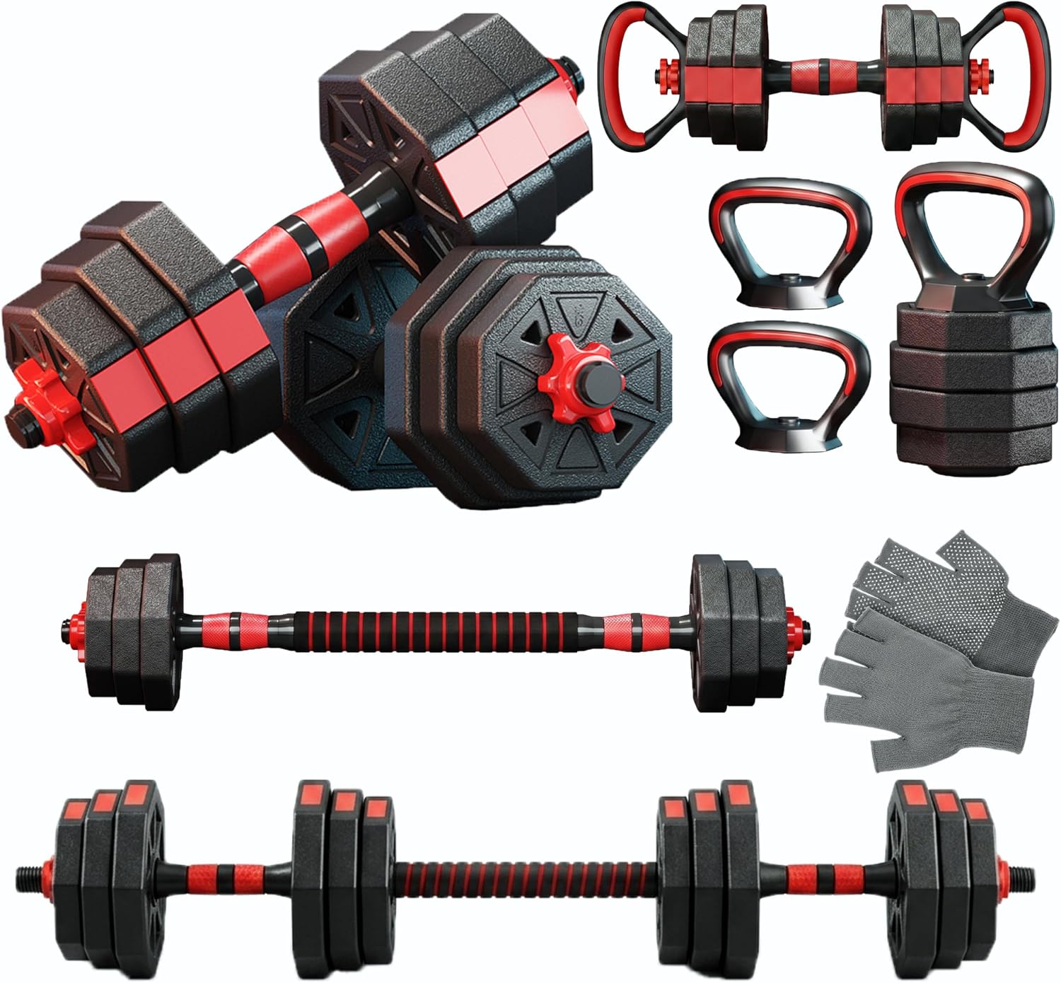 6-in-1 Adjustable Dumbbell & B - Dumbbell Set 评论和价格