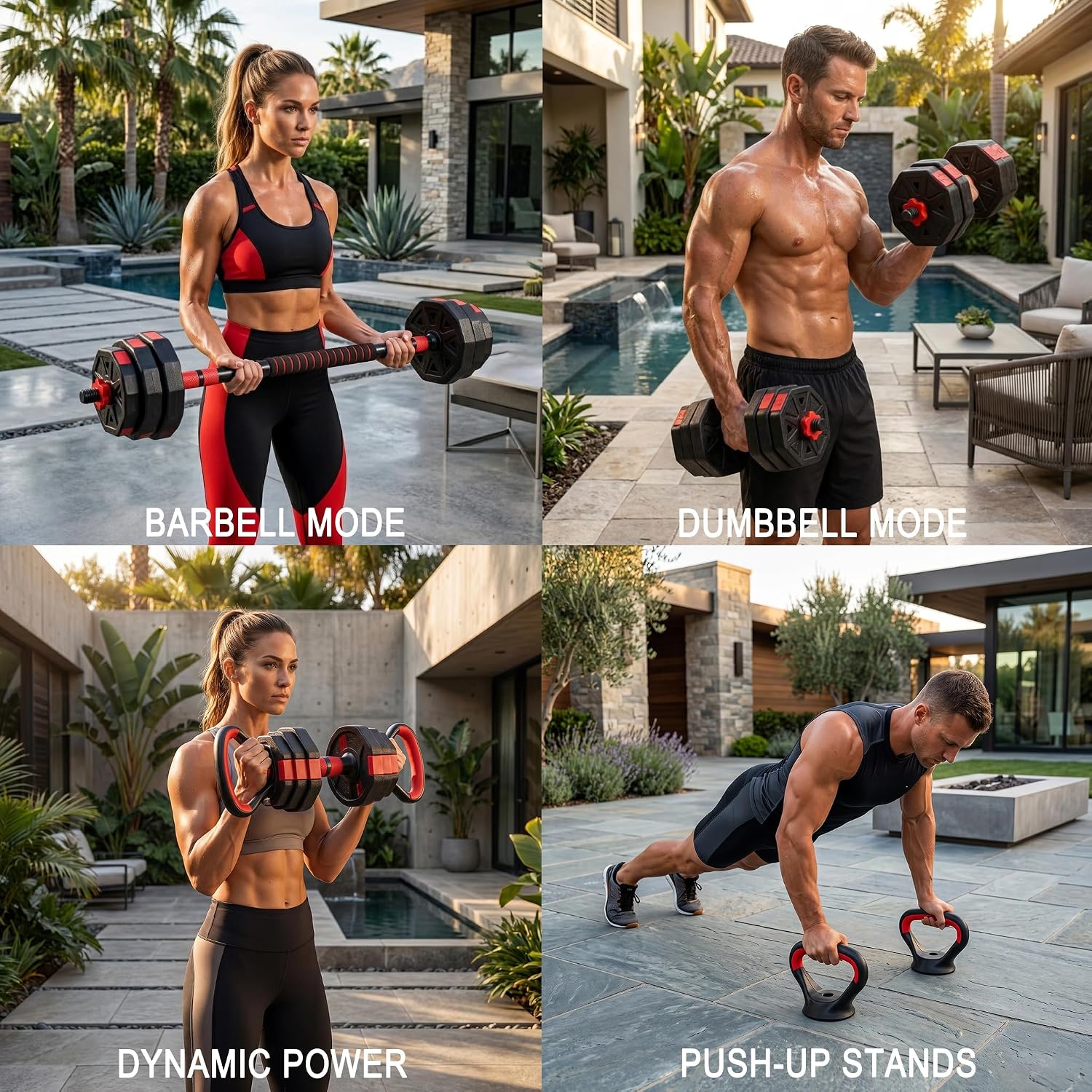 6-in-1 Adjustable Dumbbell & B - Dumbbell Set 评论和价格