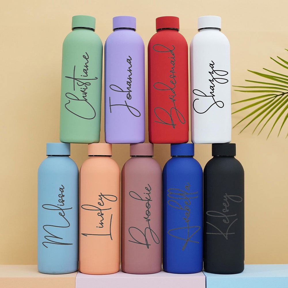 Custom Name Matte Stainless St - Sports Water Bottle Insulated 评论和价格