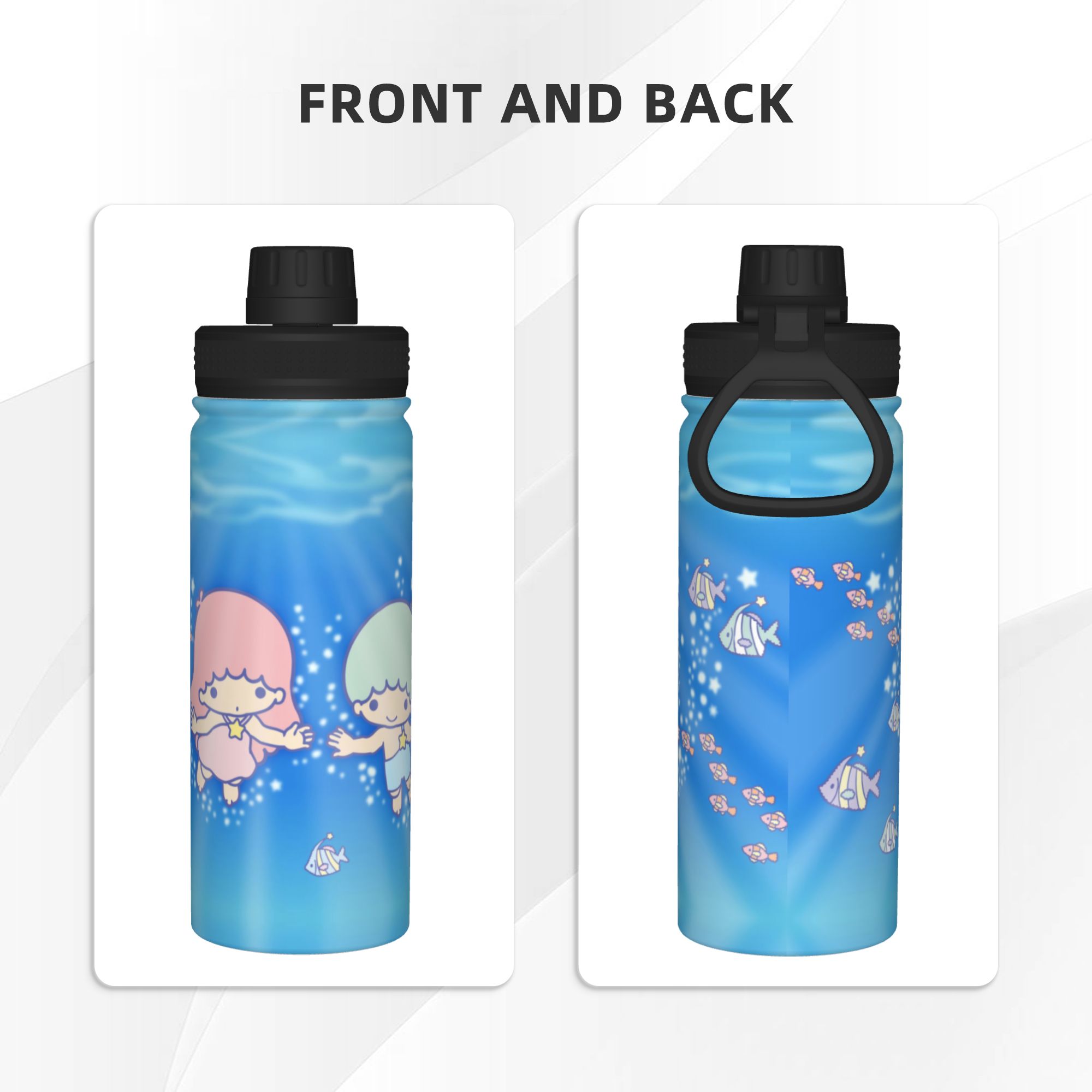 Little Twins Stars Cartoon Ani - Sports Water Bottle Insulated 评论和价格