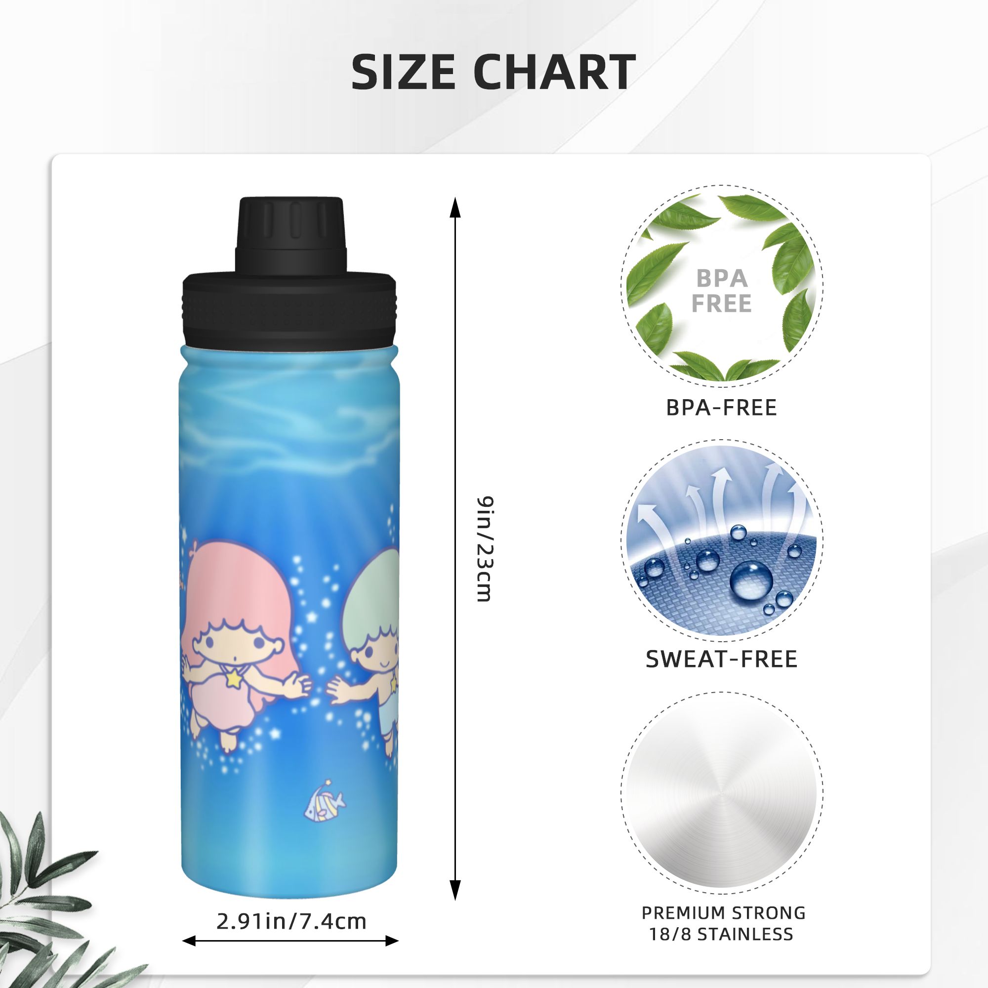 Little Twins Stars Cartoon Ani - Sports Water Bottle Insulated 评论和价格